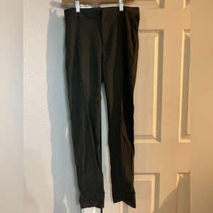 Dark Green Business Casual Straight/Slim Leg Pants